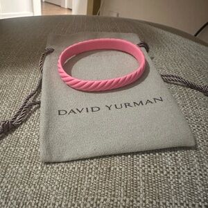 David Yurman Pink Twisted Cable Rubber Bangle